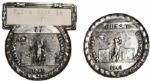 Two Badges For 1941 Texas Open (1)Contestants Badge #77 Felix Serafin (2) Guest Badge