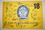 2008 PGA Championship Pin Flag Signed by 38 Stars including Luke Donald, KJ Choi, Stewart Cink, and more