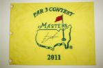 2011 Masters Par 3 Flag Autographed by Par 3 Champion Luke Donald