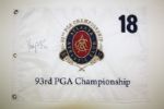 2011 PGA Championship Embroidered Pin Flag Signed by Champion Keegan Bradley