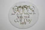 1972 Golf Day Bag Tag Featuring 4 Golf Hall of Famers - Jack Nicklaus, Kathy Whitworth, Joanne Carner, and Lee Trevino