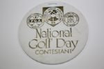 1972 Golf Day Bag Tag Featuring 4 Golf Hall of Famers - Jack Nicklaus, Kathy Whitworth, Joanne Carner, and Lee Trevino