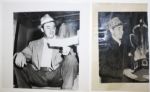 Lot of (2) Sam Snead Wire Photos-Reviews 3rd Round Card at Oakmont 1953 Open, With Trophy 1949 Western Open Win