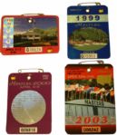 Lot of 4 Masters Badges: 1998, 1999, 2000, and 2003