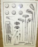 Framed Golf Club History Drawing - Gower
