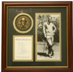 Framed Byron Nelson - Autographed 'Unforgettable Year' with Medal - 1945