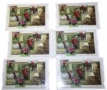 Lot of Six: Tiger Woods Grand Slam 3 1/2 x 5 Cards