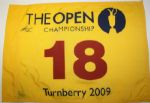 2009 British Open Championship Flag -Champion Stewart Cink Autographed