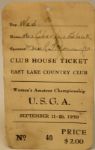 Lot of Two 1950 Women's U.S. Amateur Championship Tickets - Bobby Jones Sponsor