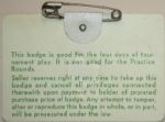 1978 Gary Player Autographed Masters Badge