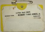 1975 Jack Nicklaus Autographed Masters Badge
