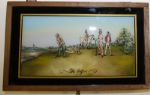 Vintage 'The Golfers' Wooden Case with Glass Top