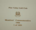 Pine Valley Golf Club Member's 75th Year - 1988 Commemorative Plate - #1/1035