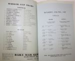 1947 Walker Cup Program at St. Andrews with Saturdays Pairings - Francis Quimet Captain