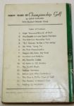 Gene Sarazen Autographed book 'Thirty Years of Championship Golf' by Gene Sarazen with Herbert Warren Wind