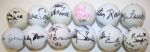 Lot of Twelve: Autographed Golf Balls - Carol Mann, Kathy Whitworth, etc