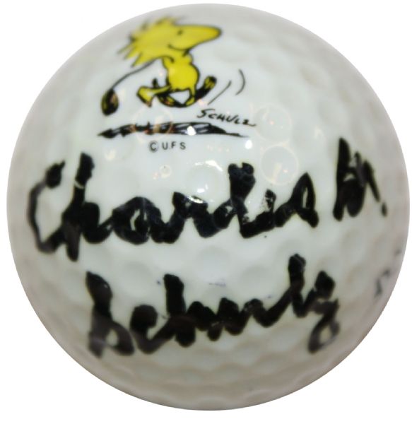 Charles Schultz Autographed Woodstock Golf Ball