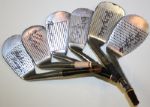 Lot of Six: Autographed Golf Club Heads Including King and Bell