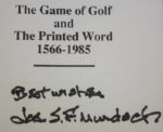 'The Game of Golf and The Printed Word' - Signed by Murdoch