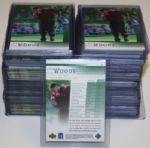 Lot of 100 2001 Upper Deck Tiger Woods Golf Cards - Not Graded and Not Cased - Group 23