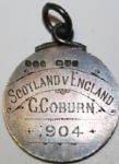 1904 Scotland v. England Contestants Pin - C Coburn