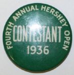 1936 4th Annual Hershey Open Contestants Badge-Henry Picard Champion
