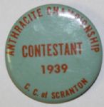 Lot of Three 1939 Anthracite Golf Championship Contestant Pins - Scranton C.C. 