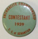 Lot of Three 1939 Anthracite Golf Championship Contestant Pins - Scranton C.C. 