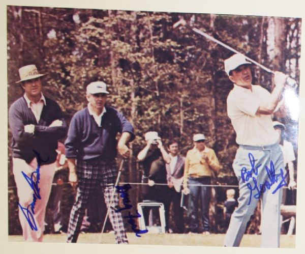 Sam Snead, Bob Goalby, and Doug Ford Signed 8x10 Photo