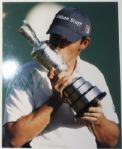 Padraig Harrington Signed 8x10 Photo with Claret Jug