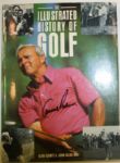 Arnold Palmer Signed Book Cover - Illustrated History of Golf