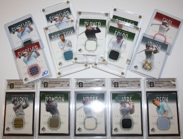 Lot of 15 2001 Tour Swatch Golf Cards - Group 1
