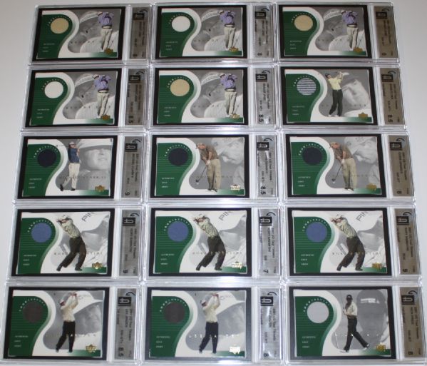 Lot of 40 2001 Upper Deck Tour Threads Golf Cards - Group 14