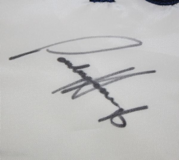 Padraig Harrington Signed White Embroidered PGA Flag