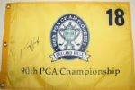 Padraig Harrington Signed Yellow Silk Screen PGA Flag