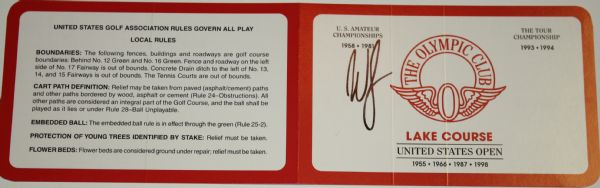 Webb Simpson Signed US Open Scorecard