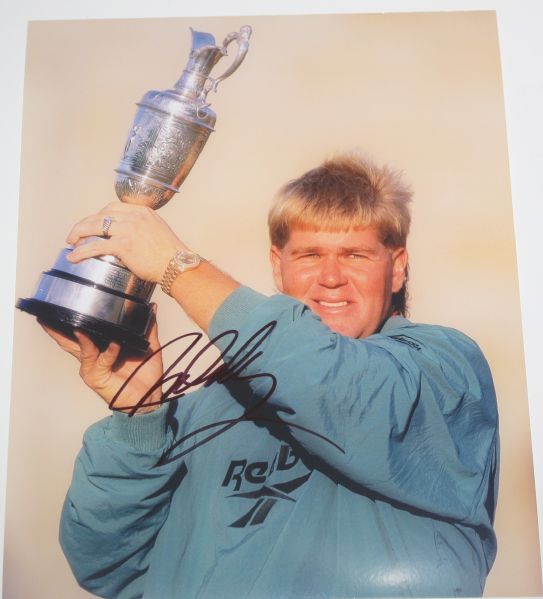 John Daly Signed 8x10 Photo - Holding the Claret Jug JSA COA