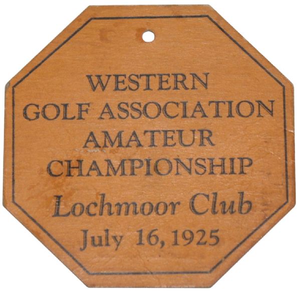 1925 Western Golf Amateur Championship Ticket - Very Rare and Only One Known!
