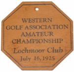1925 Western Golf Amateur Championship Ticket - Very Rare and Only One Known!