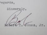 Bobby Jones Autographed Letter 