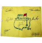 Big Seven signed Masters Flag Arnie, Jack, TIGER, WATSON!!!!, Floyd and Player JSA COA