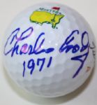 Charles Coody Signed Masters Golf Ball with 1971 Notation