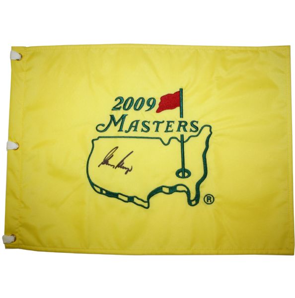 Gary Player Signed 2009 Masters Embroidered Pin Flag