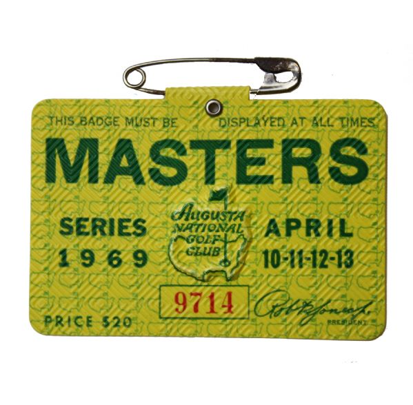 1969 Masters Tournament Badge - George Archer Winner