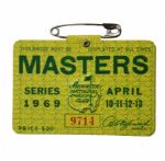 1969 Masters Tournament Badge - George Archer Winner