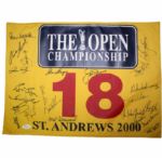 2000 British Open Champions Reunion Signed Flag-Greg Rita Collection- Full Jsa Letter