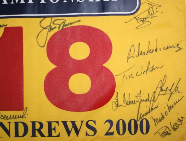 2000 British Open Champions Reunion Signed Flag-Greg Rita Collection- Full Jsa Letter