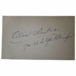 Olin Dutra 3X5 Autograph with Inscription 1934 U.S. Open Champion