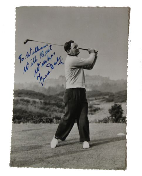 Fred Daly 1947 British Open Champ, 4 Time Ryder Cupper Autographed Photo