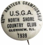1939 U.S.G.A. Amateur Contestant Pin - Penna Family Collection